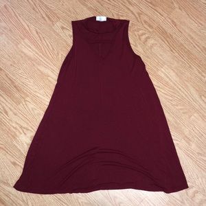 Maroon cut out dress